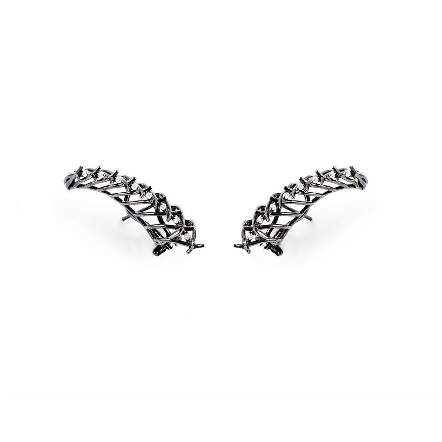 Black 'Cornucopia' earrings SPINAE | OR CRNCPAGN